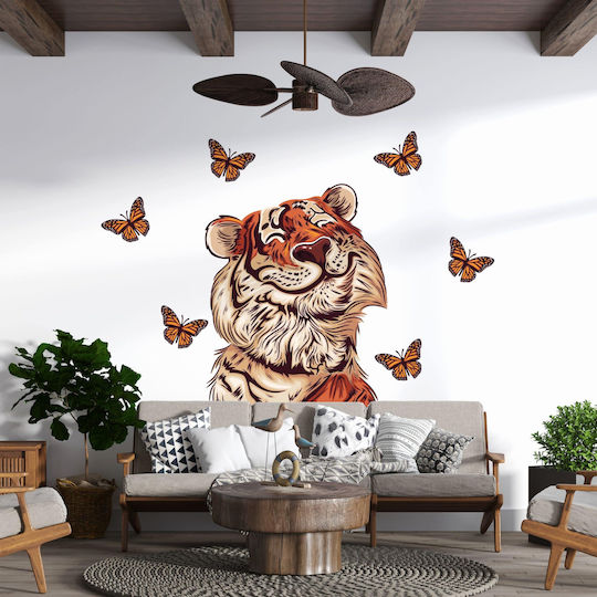 Стикер За Стена Тигърът Пеперудите 100x60см