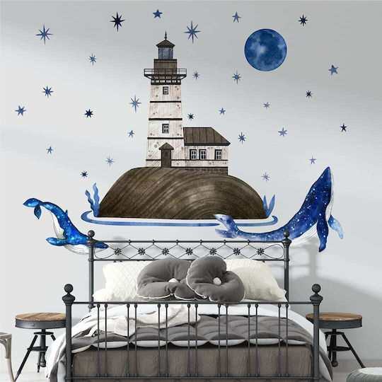 Стикер За Стена Китове Фар 100x100см