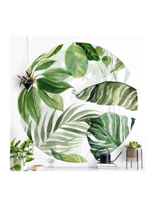 Wall Sticker Tropical Leaves Spirals 70x70cm