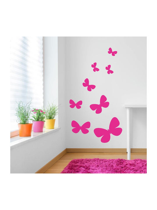 Stickers Set Fuchsia Butterflies 33 Shades 120x42cm