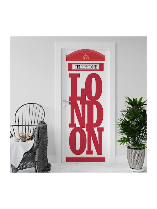 London Telephone Door Sticker 70x170cm