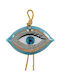 Kallisti Glass Handmade Hanging Lucky Charm Burner Light Blue made of Glass 10x17cm 1pcs