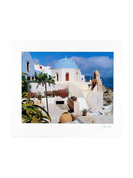 Santorini Traditional Houses Photo Poster 45×55cm