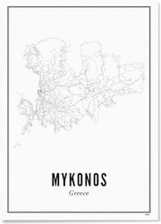 Poster Mykonos A4 21 X 30cm