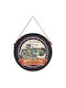 Tablou Rotund Din Lemn "Route 66" 40cm