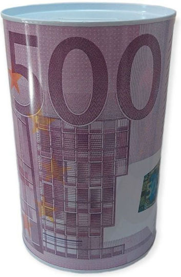 Metallischer Sparbüchse Design Banknote 500 Euro 8x12,5cm Home