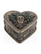 Veronese Schmuckkästchen Medusa Statue Elektrolyse Messing 11,5cm x 7cm