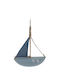 Dekoratives Hölzernes Schiffchen Blau 26cm