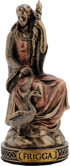 Frigga Φρίγκα Skandinavische Göttin Miniatur Statuette aus Elektrolyse Bronze Veronese