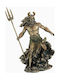 Poseidon Statuetă Electroliță Bronz Veronese 30cm