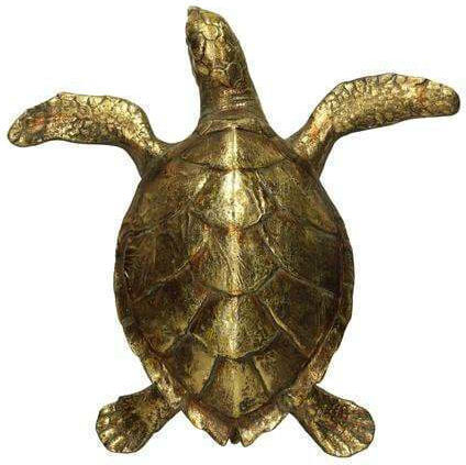 Schildkröte Dekorative Figur 26,5×7,5×27 cm Gold