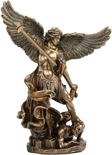 Archangel Michael Electrolysis Bronze Veronese 11.5cm X 8cm X 16cm
