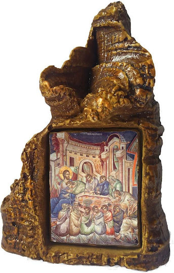 Saint Icon The Last Supper - Tabletop Heart-Shaped Stone 14cm