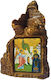 Saint Icon of Holy Irini Chrysovalantou – Tabletop Stone Heart Shape 14cm