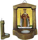Holy Patience Stone Wall Icon and Base Resin 16cm x 11.5cm