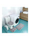 Antiderapant Set Covorașe de Baie Microfibra Toaletă LightGreyRug1 Lightgreyrug1 35x35buc 3buc