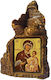 Saint Mary Icon of Portaïtissa – Tabletop Stone Heart Shape 14cm