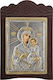 Wood Carved Holy Mary Tinos Silver Leaf Covering 925 Local Gilding Code 203 15x23