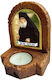 Saint Paisios Icon – Ceramic Icon Stand Candle Holder 11cm