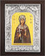 Image Saint "Saint Patience" Black Wood Silver Leaf Covering 925 Silver Code 104 19x24cm