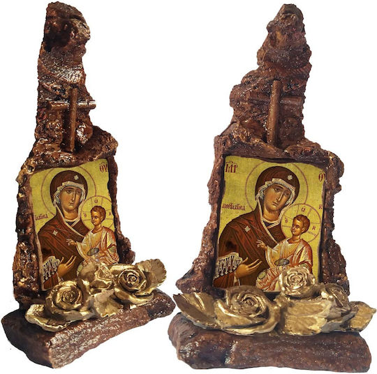 Image of the Holy Mary Portaitissa – Table Ceramic Icon 16cm
