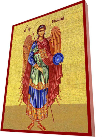 Erzengel Michael – Klassisches Byzantinisches Heiligenikone Keramidrige 19cm