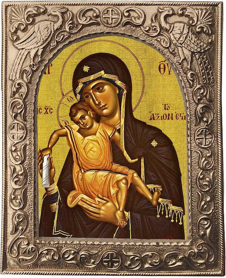 Panagia Axion Esti Ceramic Religious Icon 23cm
