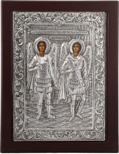 Image of Archangels Michael Gabriel 24x19 Made of Noble Metals Silver Plated 925 Does Not Lose Shine