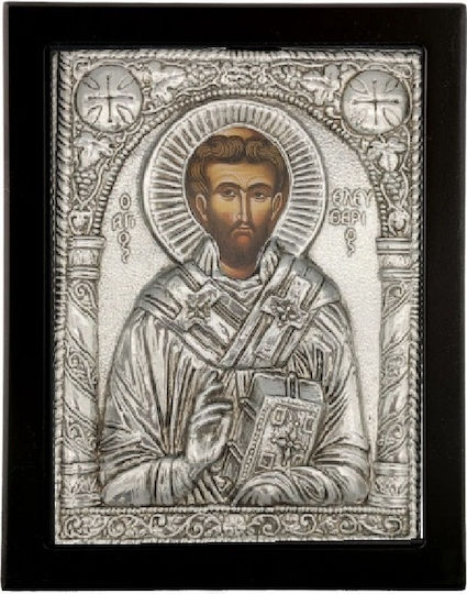 Saint Eleftherios Icon 19x24 Made of Noble Metals Underwent Special Treatment Remains Unchanged Over Time