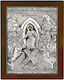 Icon The Resurrection Silver 925° 23 X 17 Cm