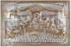 Cina Cea De Taină Icoană Argintată Aurită 30x21cm