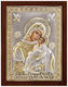 Holy Mary Sweet-Kissing Silver Gilded Icon 31x24cm
