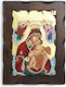 Heilige Maria Glykofilousa Hölzernes Ikone 23x17cm