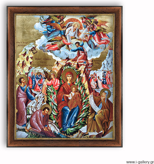 The Unburnt Bush Iconography Frame 28x33 Cm
