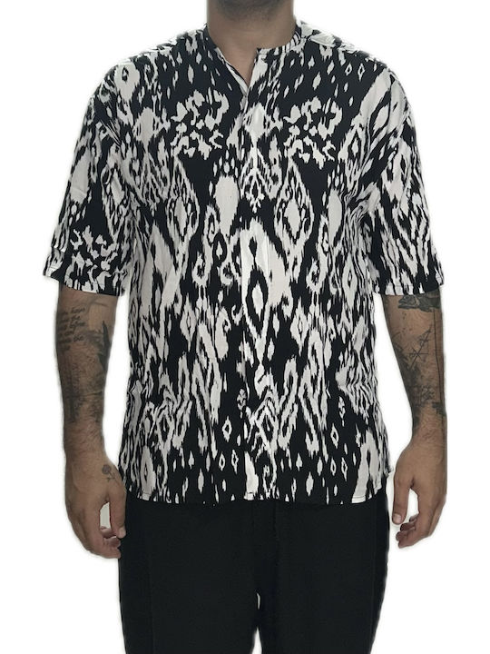 Twin Black Shirt Μακρυμάνικo Πουκάμισο Black/Wh...