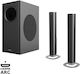 Crystal Audio CASB240HD Soundbar 2.1 Bluetooth και HDMI 240W με Τηλεχειριστήριο Μαύρο