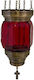 Sliding Vigil Oil Lamp Hexagonal Red 10x58cm