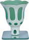 Green Tabletop Vigil Oil Lamp Olive Oil Holder Mirror Base 10x8.5cm