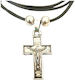Doppelseitiger Anhänger Kreuz Hals Metallisch No.49