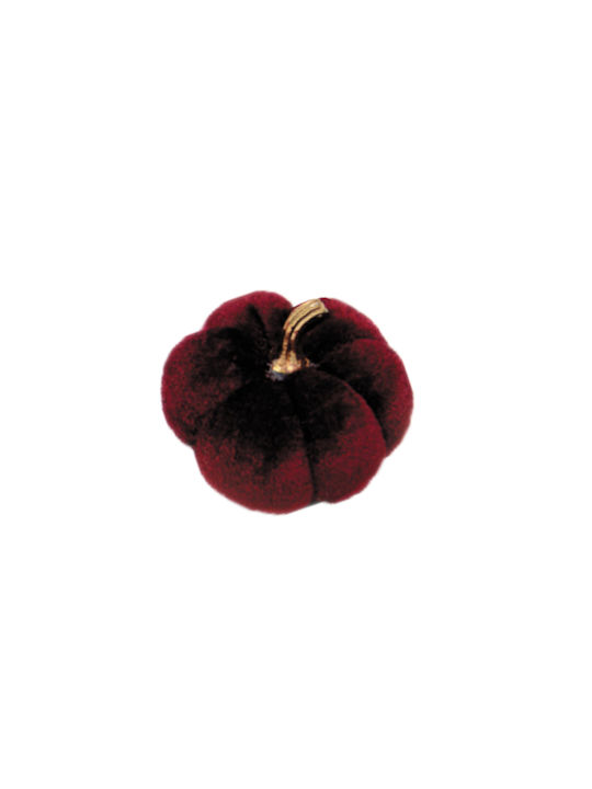 Velvet Burgundy Pumpkin Small 7.5cm 1 Piece