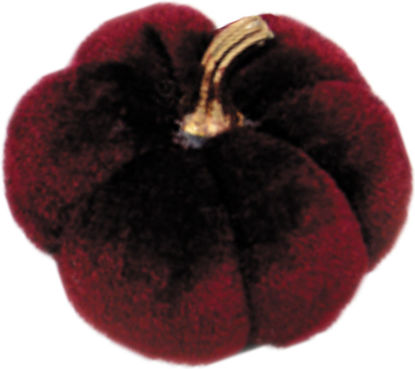 Velvet Burgundy Pumpkin Small 7.5cm 1 Piece