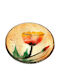 Handmade Glass Bowl "Kallisti" Poppies Orange 10.5cm