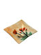 Handmade Glass Decorative Platter Caliste Poppies 19x19