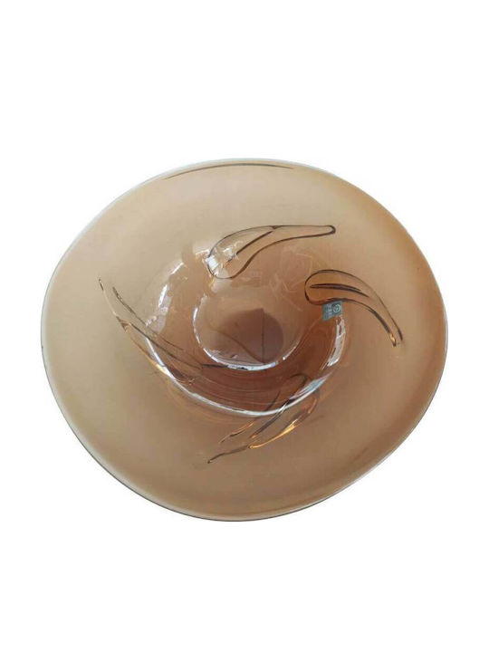 Πιατέλα Φυσητό Κρύσταλλο Μελί 33xh.8cm Morava