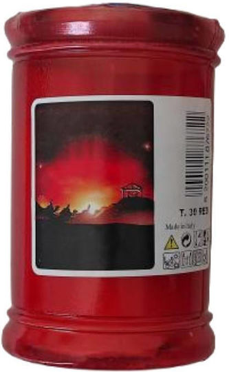 Candil Angel Tribute Candle Cap Φ6cm Height 10cm 30t Red 175gr