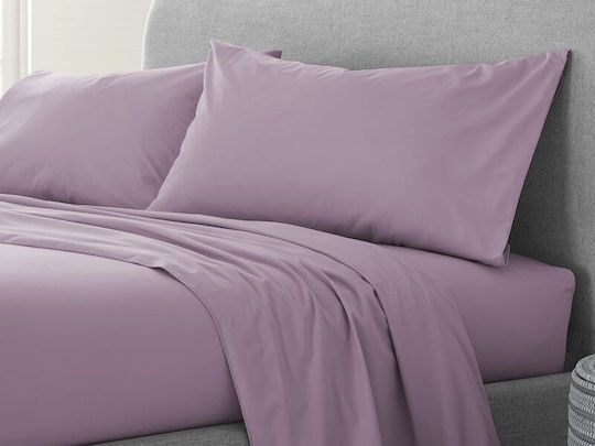 Cearceaf De Pat Dublu Hugger Din Cauciuc Lila 100% Bumbac Reactiv Garofano 160x200+30cm Cearceaf De Pat Dublu Hugger Din Cauciuc Lila 100% Bumbac Reactiv Garofano 160x200+30cm
