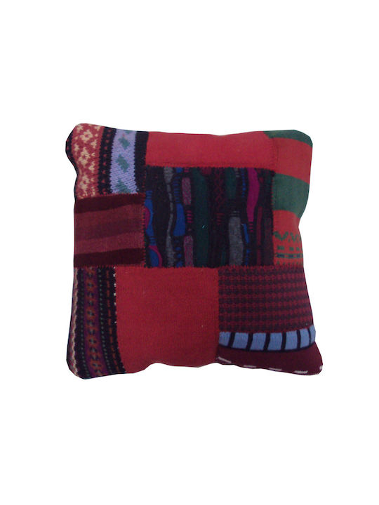 JGS S.A. Dekorativer Kissenbezug Patchwork 24 Kissen-031 Roter Pullover 45x45cm