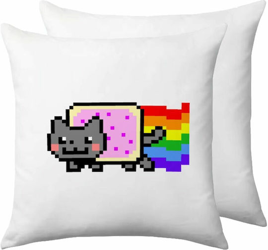 Nyan Pop-tart Cat Sofa Cushion 40x40cm Filled