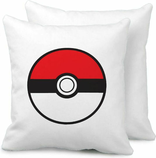 Pokemon Ball Throw Pillow Sofa Cushion 40x40cm Includes Filling