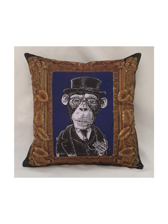 Velvet Pillowcase 45x45 Mr Monkey 45 x 45